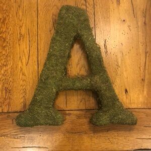 Faux Moss Letter A